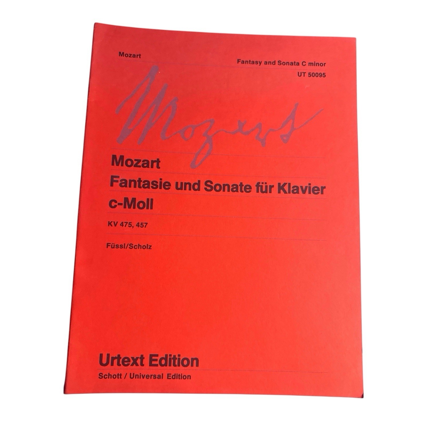 Mozart Fantasy & Sonata C Minor KV 475 457 NOS 1973 Urtext 1st Ed Schott UT50095