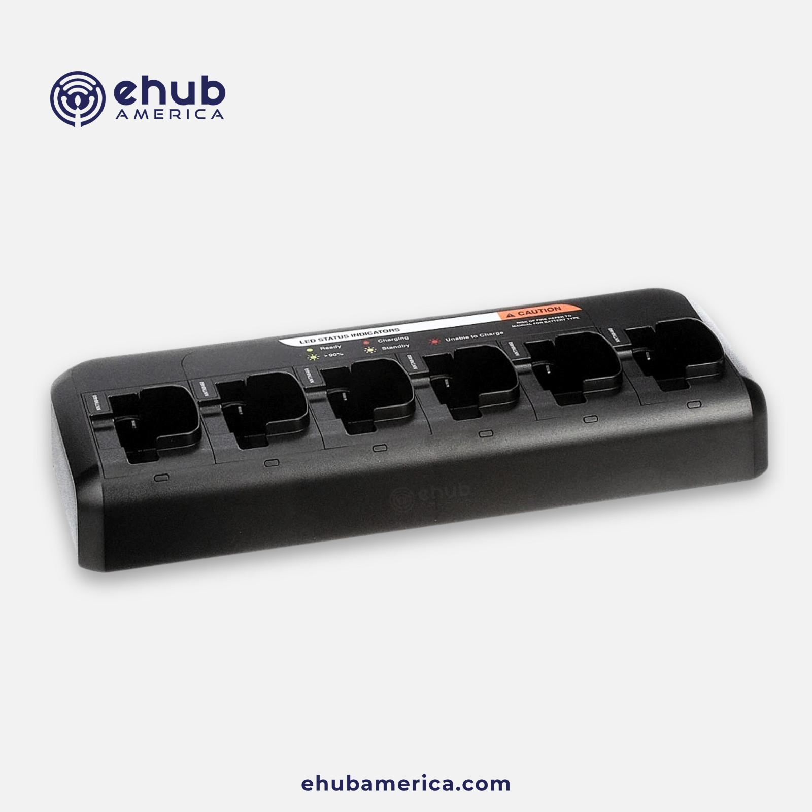 EhubAmerica PMLN6588A-R Replacement Motorola Multi Unit Charger 6 Pocket for
