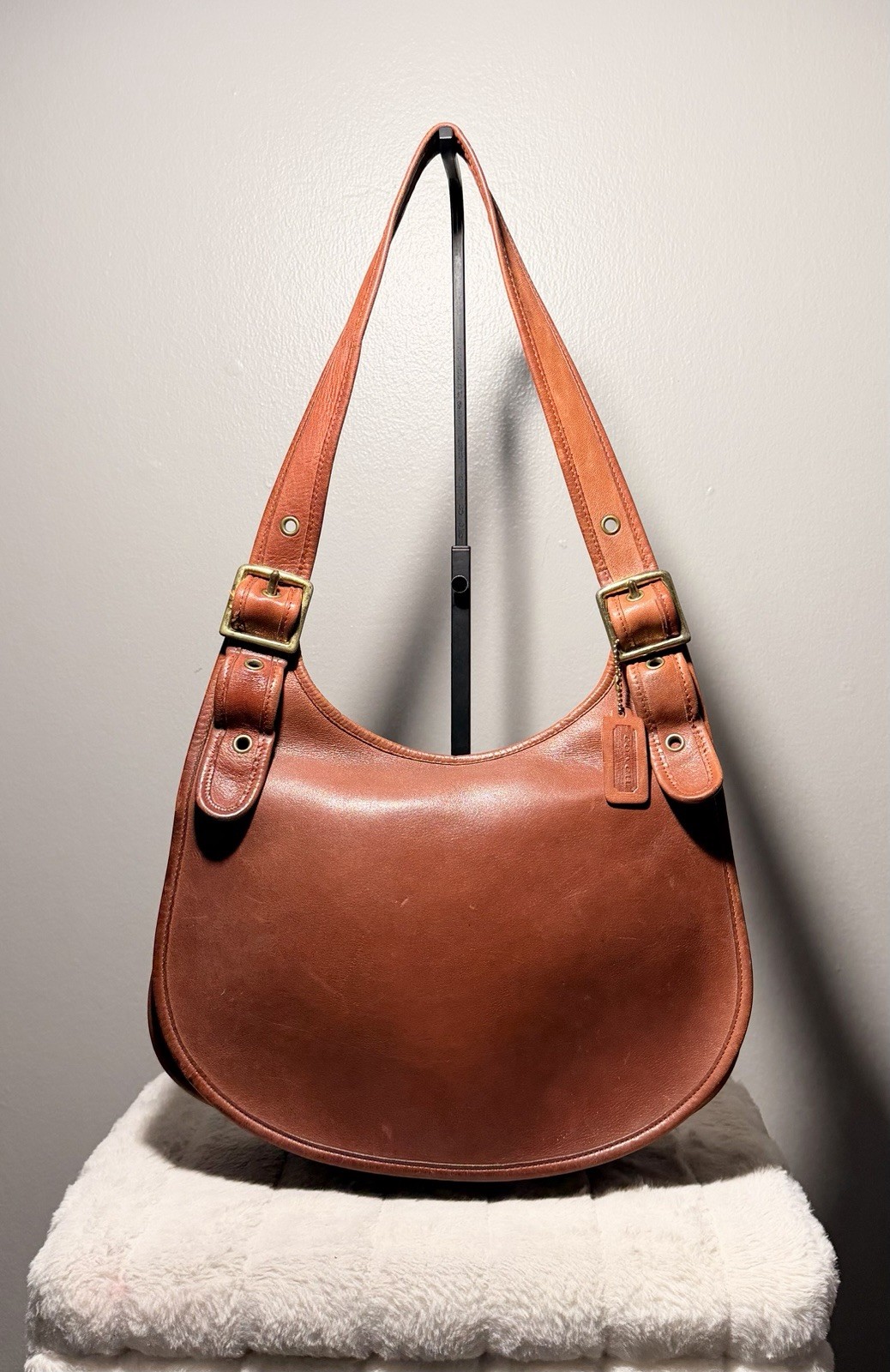 VTG Coach Saddle Bag Leather Rust Color Made In USA VTG Coach Saddle Bag Leather Rust Color Made In USA