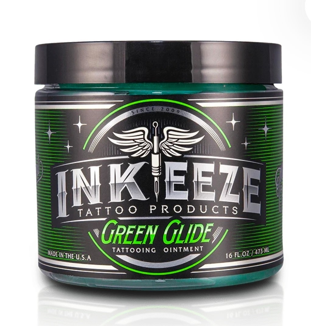 INK-EEZE Green Pink Purple Glide Tattooing Ointment Variation 8oz-6oz  