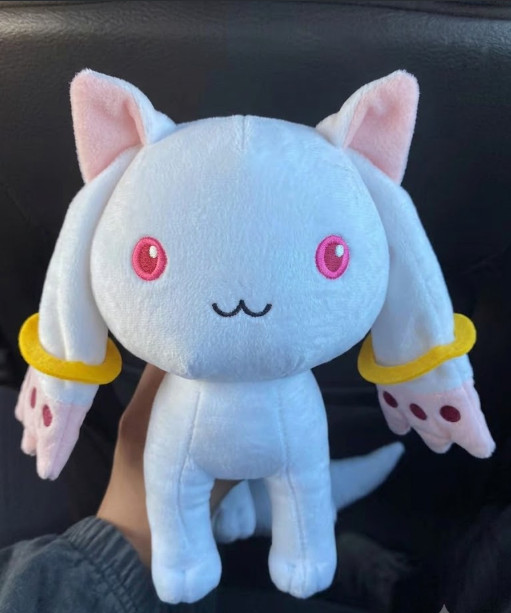 9\'\' Puella Magi Madoka Magica Magic Kyubey Qbay Cat Soft Stuffed Plush Doll Toy