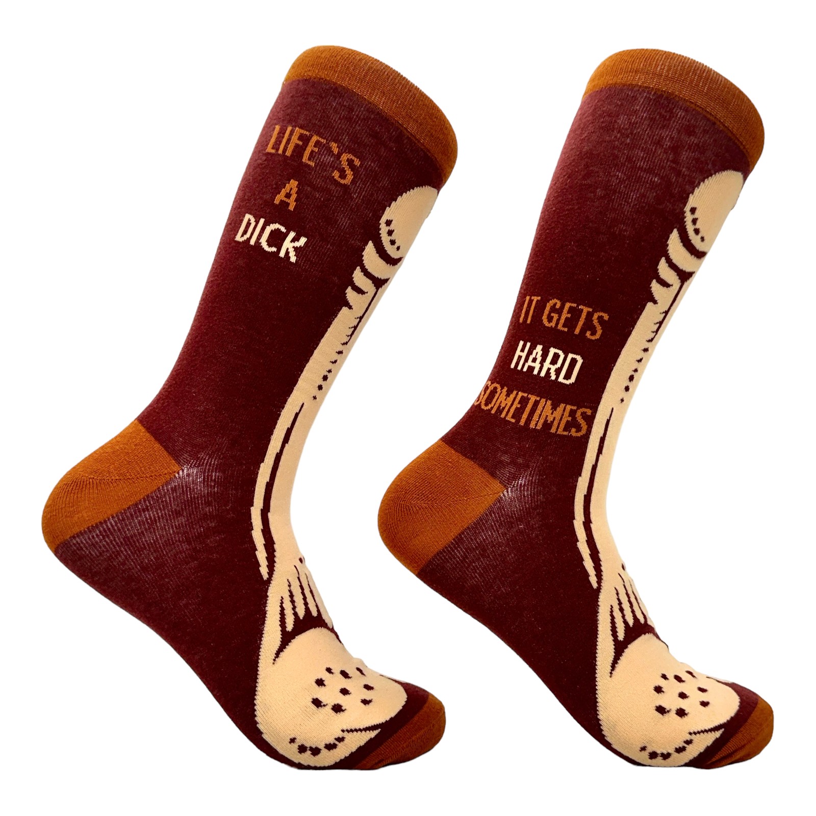 Men\'s Lifes A  Socks Funny Big Penis Hard Life Joke Novelty Footwear