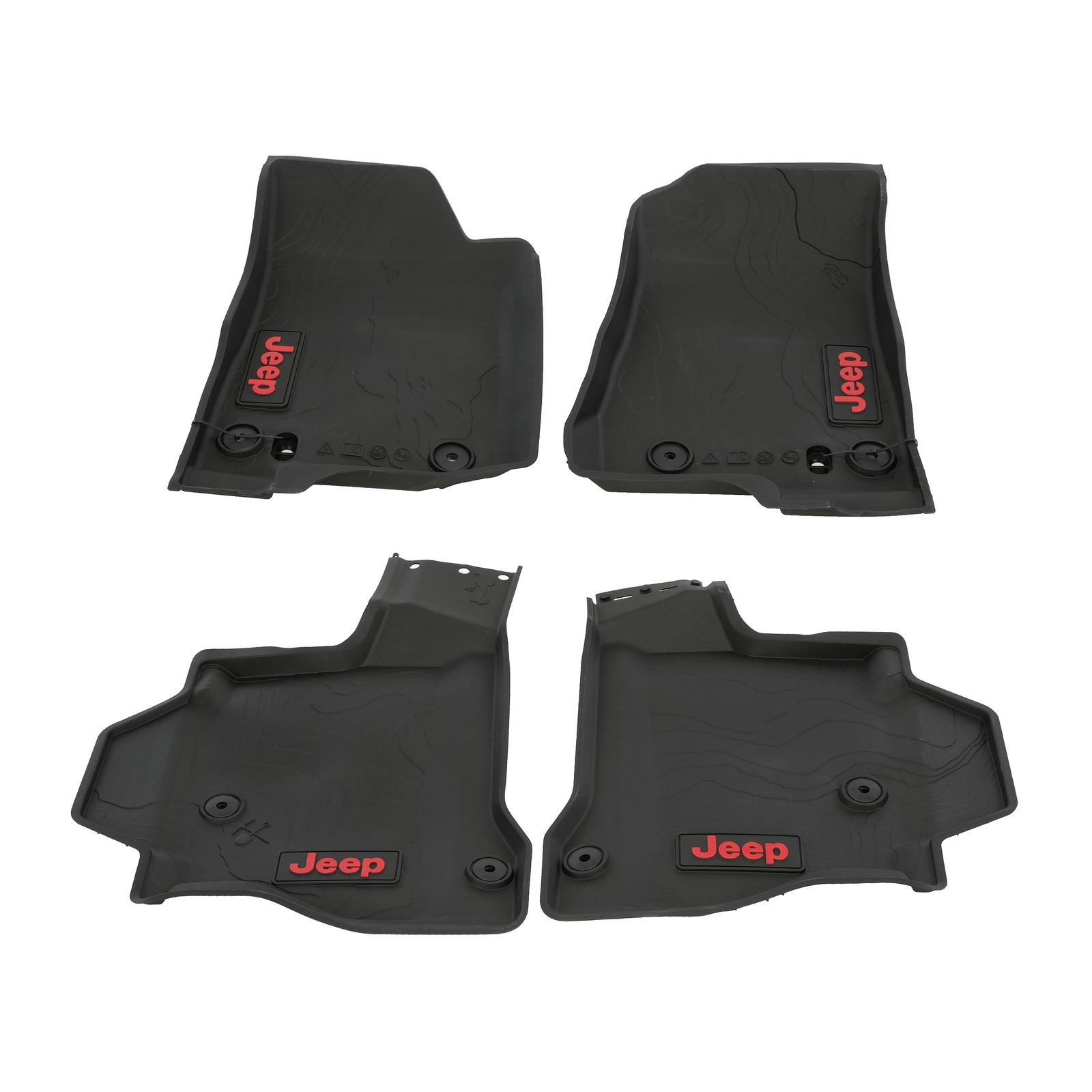 20-24 JEEP GLADIATOR ALL WEATHER RUBBER SLUSH MATS FRONT & REAR MOPAR 82216629AA