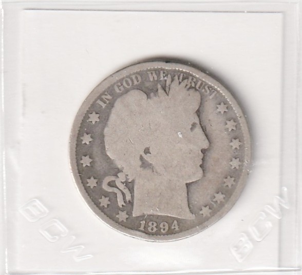1894-P Barber Half Dollar Better Date #576 1894-P Barber Half Dollar Better Date #576
