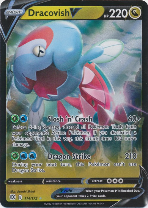 Holo Dracovish V 114/172 Ultra Rare SWSH09: Brilliant Stars Holo Dracovish V 114/172 Ultra Rare SWSH09: Brilliant Stars