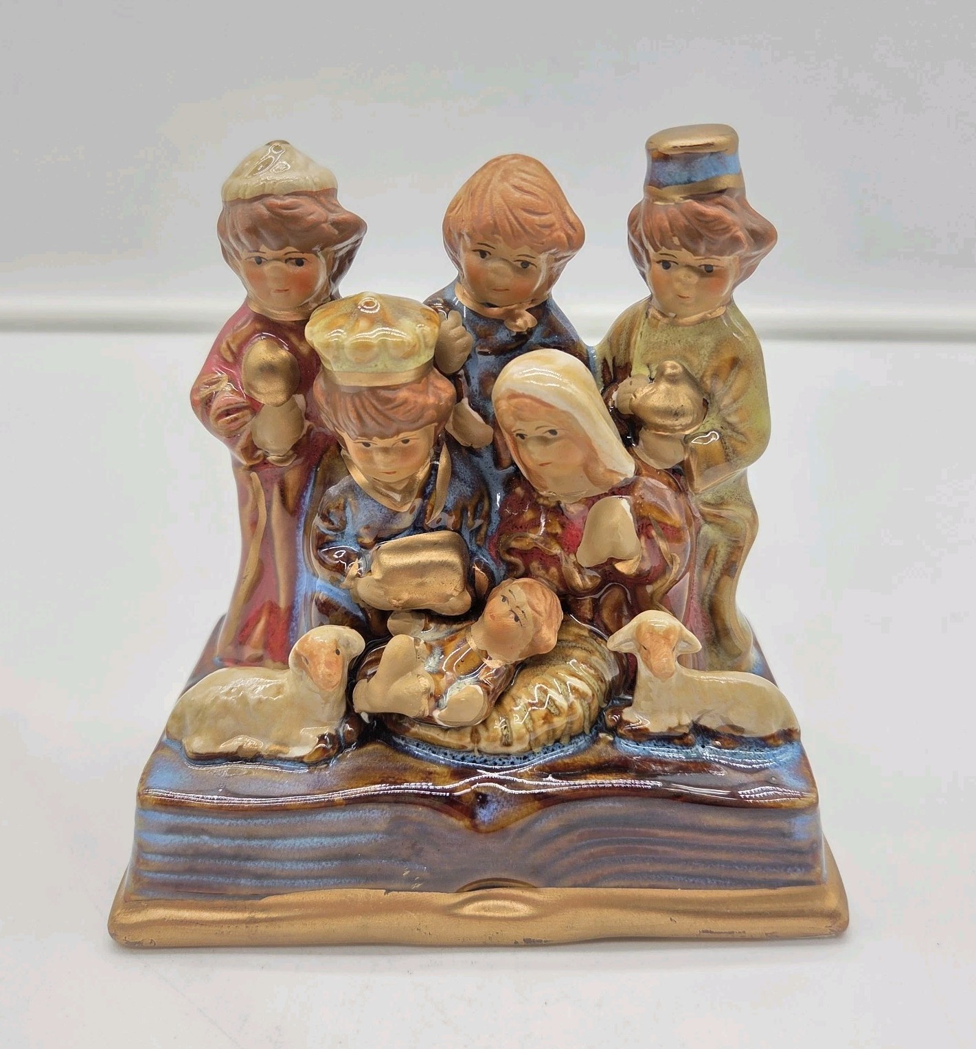 Greenbrier Nativity Figurine Ceramic Nativity Family Scene Christmas Decor 4.5\
