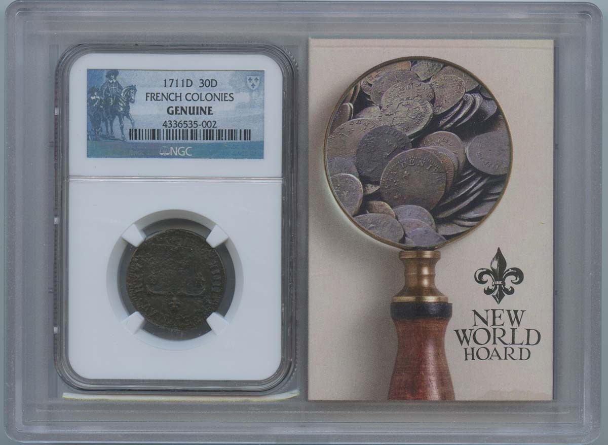 1711D FRENCH COLONIES 30D NGC Genuine Story Vault
