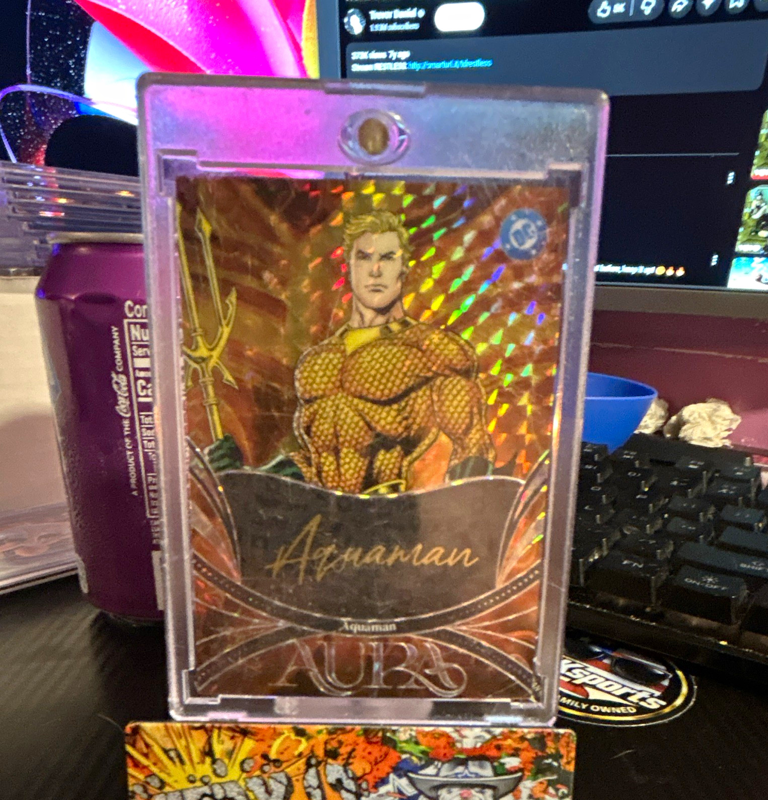 Kakawow 2025 Aura DC Aquaman Script Art Insert ADC-SO-06 Serial #64/75 Kakawow 2025 Aura DC Aquaman Script Art Insert ADC-SO-06 Serial #64/75