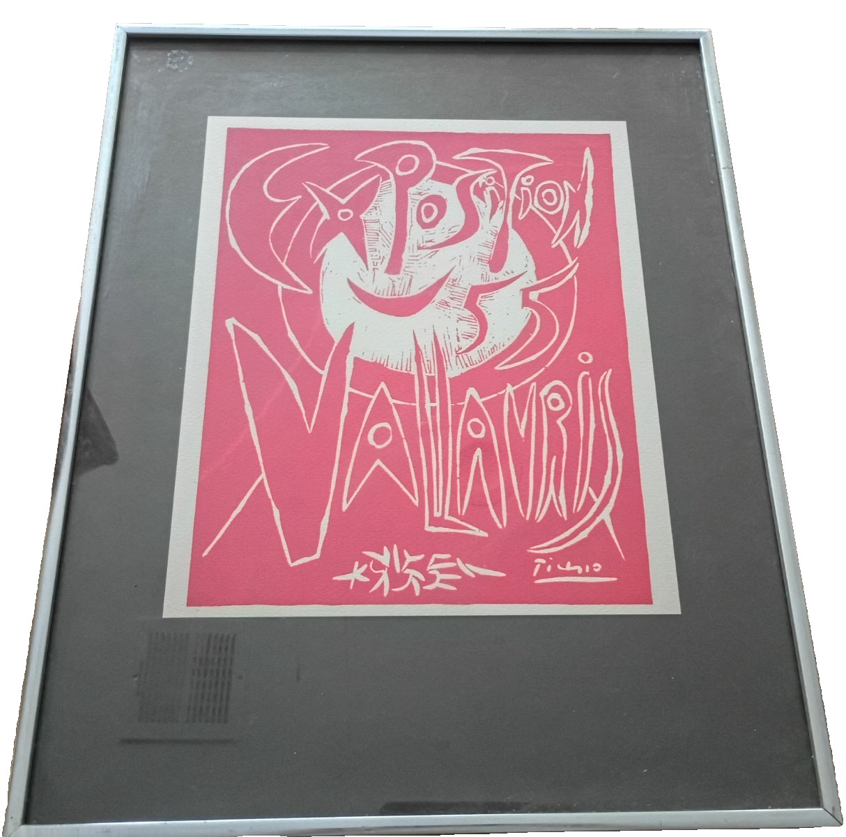 Vintage Pablo Picasso Exposition Vallauris 1955 Exhibition Art Print Poster