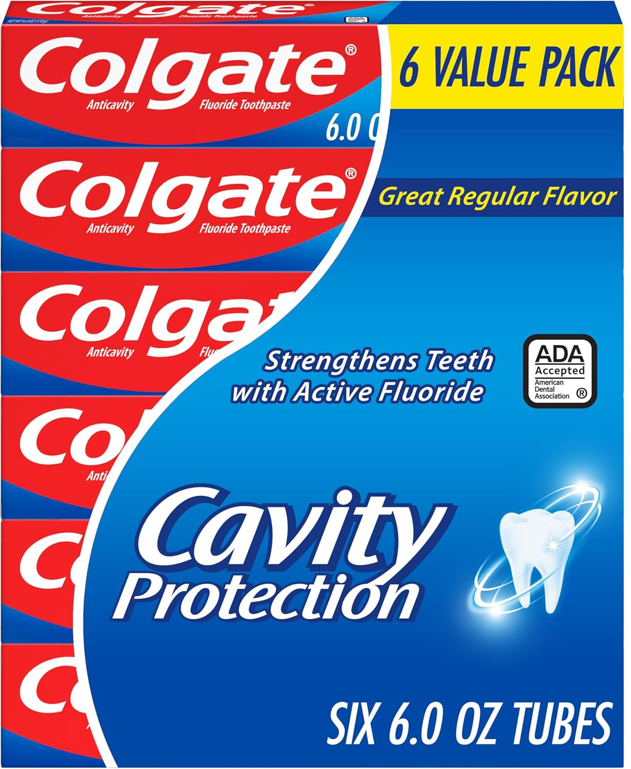 Cavity Protection Fluoride Toothpaste, Mint, 6 Pack, 6 Oz Cavity Protection Fluoride Toothpaste, Mint, 6 Pack, 6 Oz