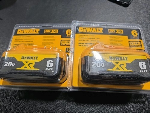 2PCS New DCB206 20V Max XR 6.0Ah Lithium Ion Batteries Li-ion USA
