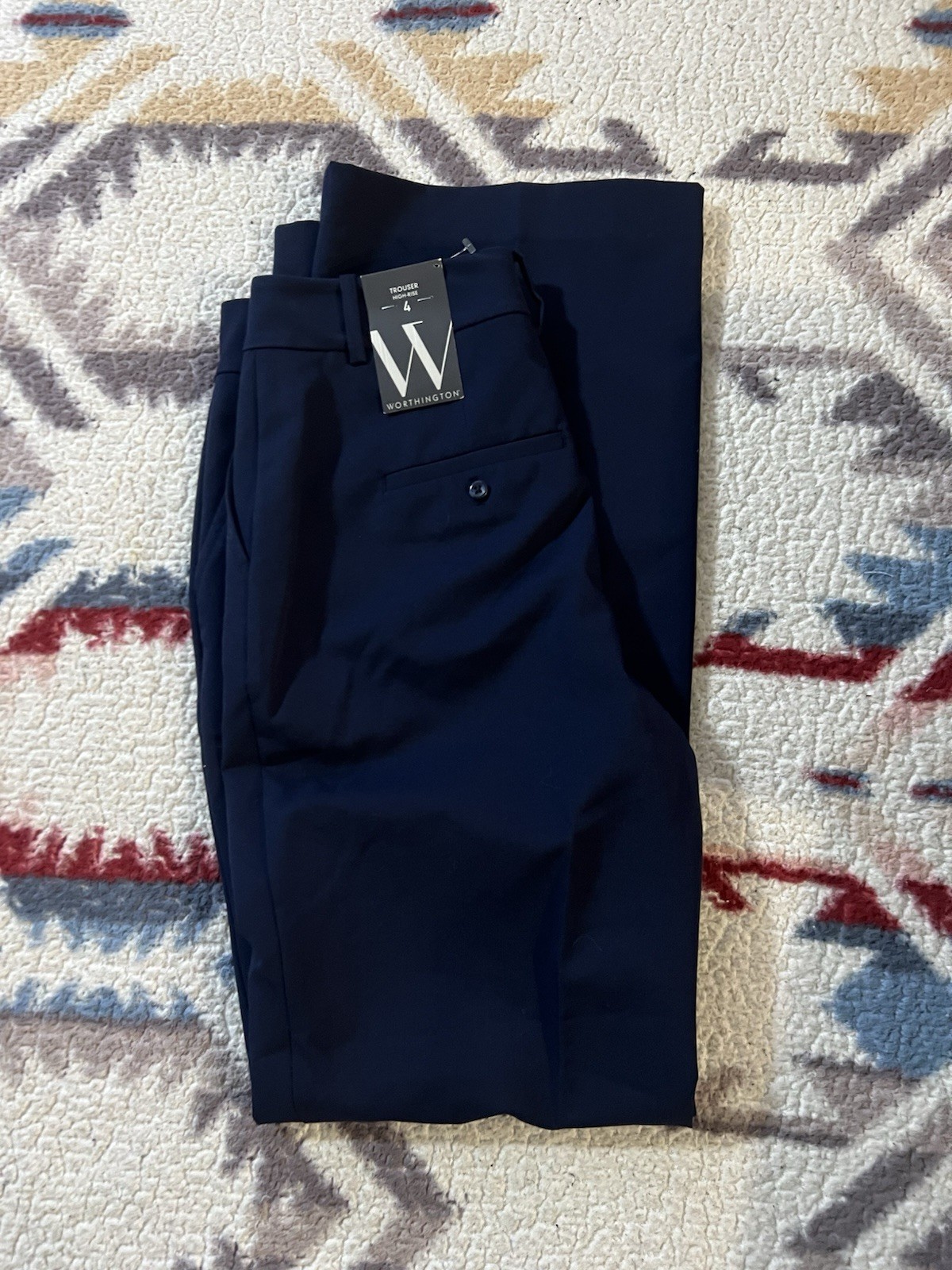 Worthington Woman’s Curvy Trousers High-Rise Size 4 Short Wrinkle Free New