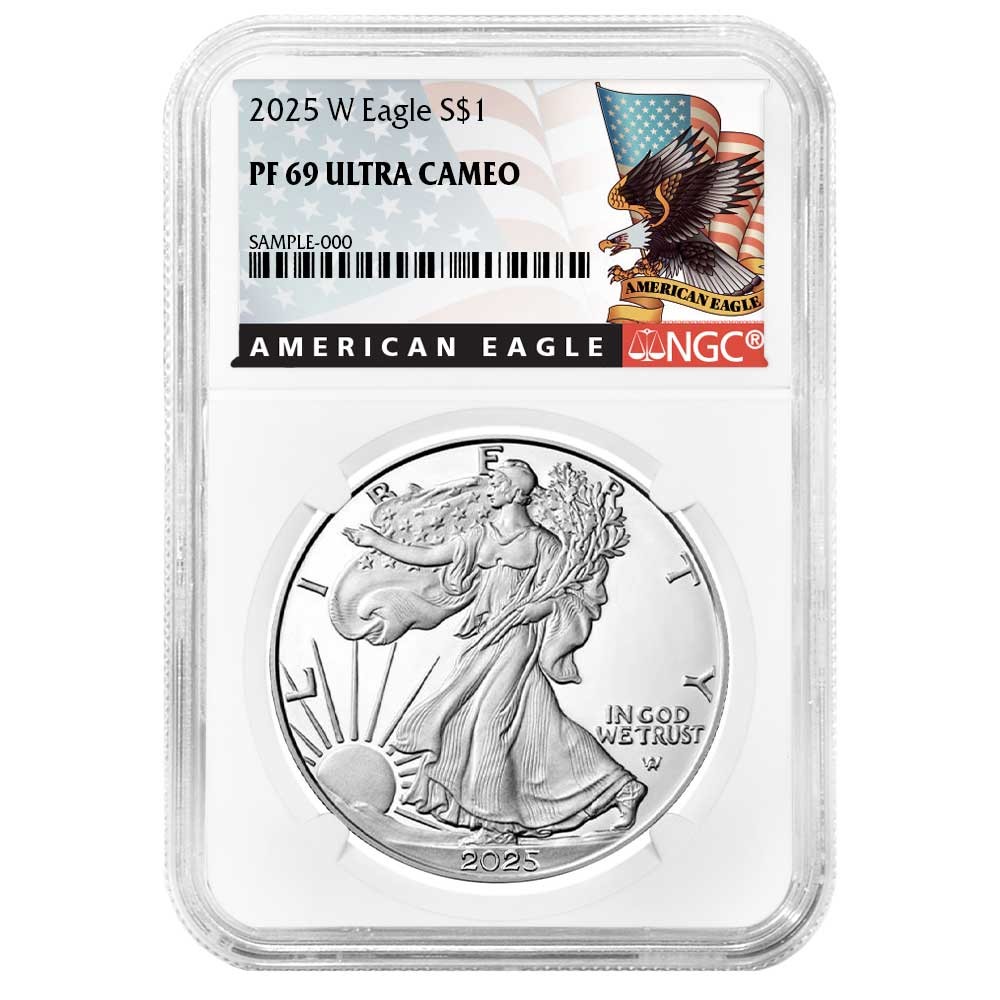 2025-W Proof $1 American Silver Eagle NGC PF69UC Black Label