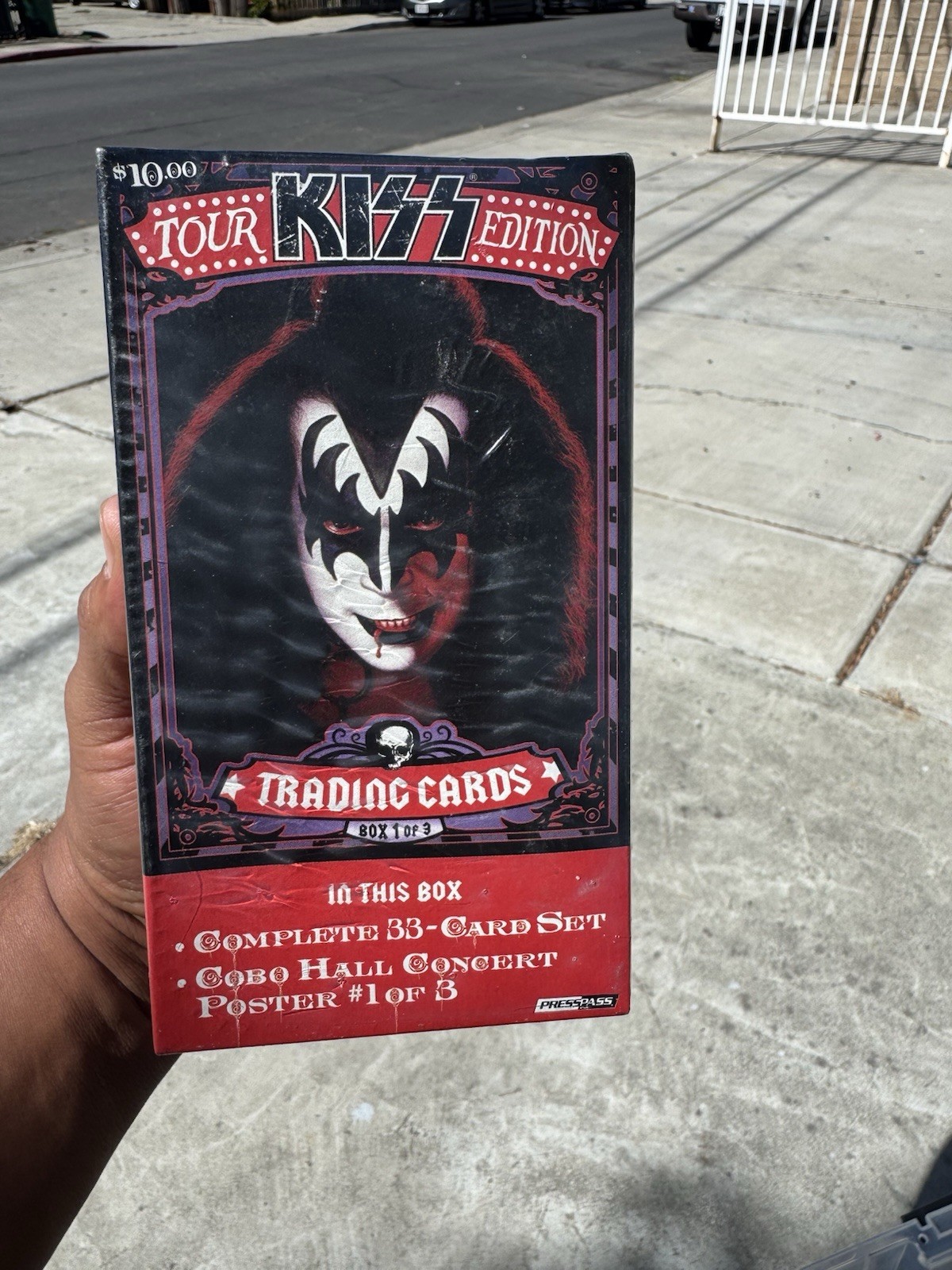KISS Tour Edition Trading Cards Box Complete 33-Card Set + Cobo Hall Poster