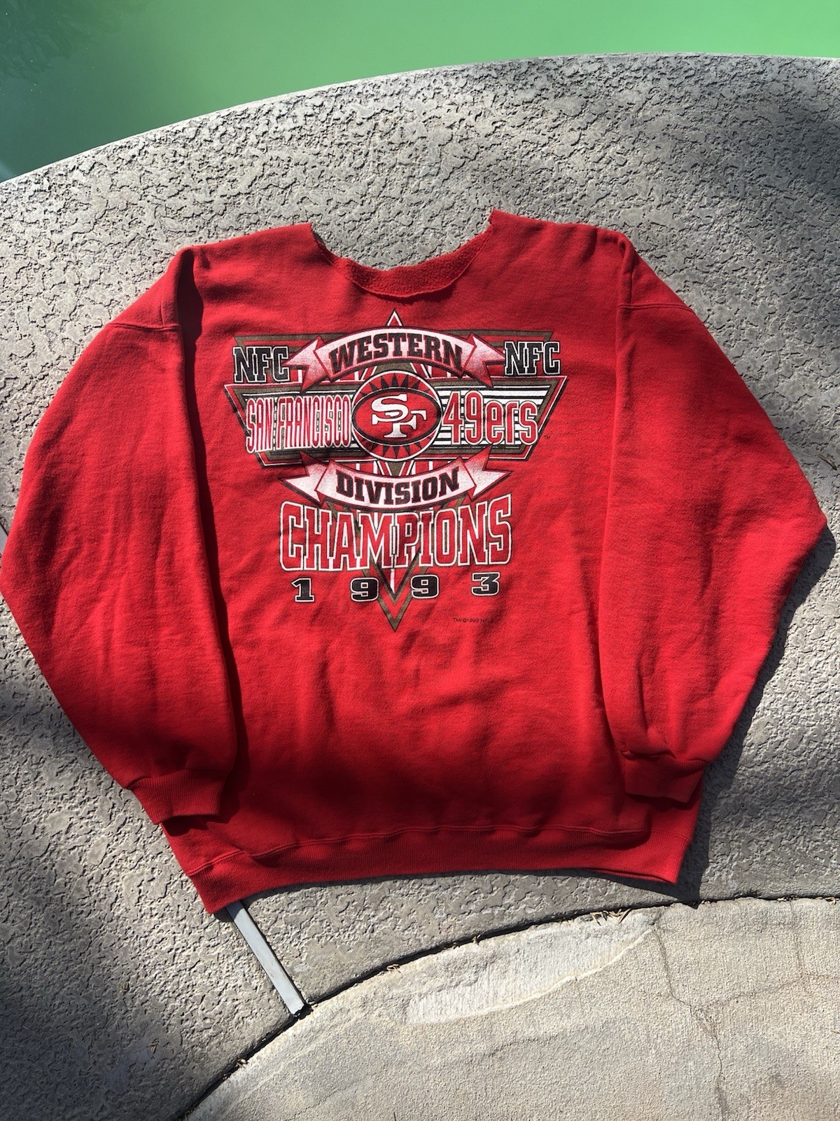 Vintage 1993 San Francisco 49ers Cut Neck Sweatshirt L /XL