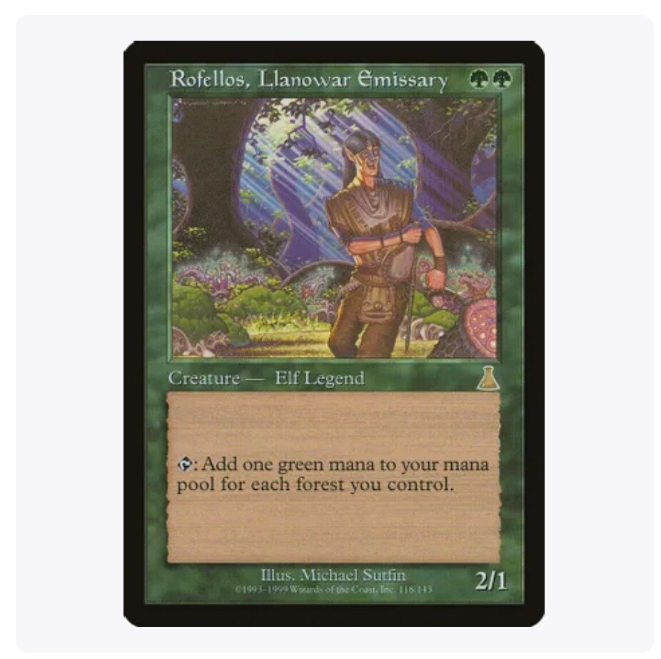 Rofellos, Llanowar\'s Emissary 10 Random Rare Cards  Magic the Gathering Gift Set