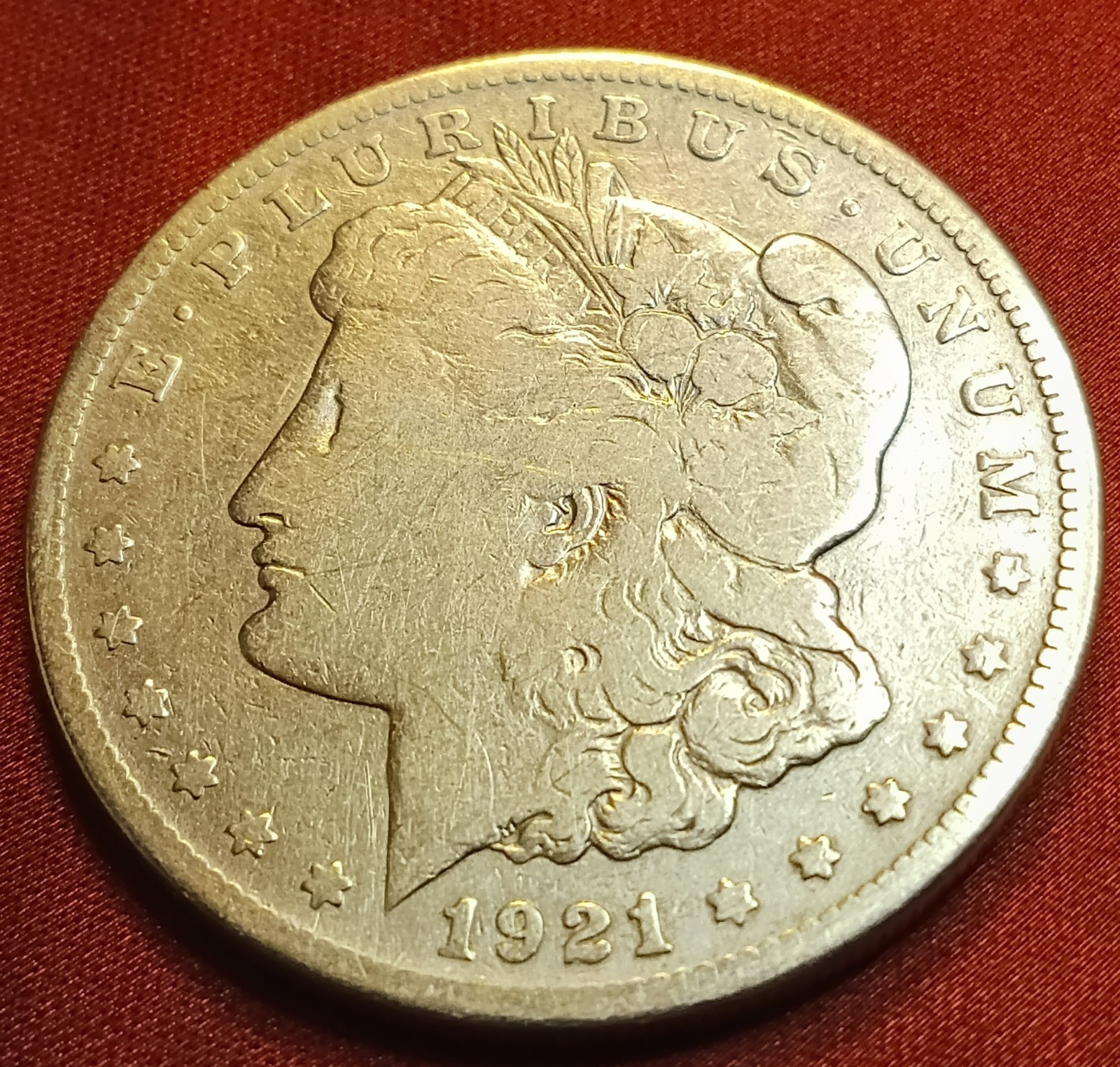 *1921-S Morgan Silver Dollar Micro S VF Condition 90% Silver 26.20 gm Weight *1921-S Morgan Silver Dollar Micro S VF Condition 90% Silver 26.20 gm Weight
