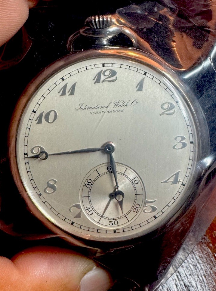 1937 IWC Schaffhausen Pocket Watch Cal. 67 Factory Restored Box & Certificate