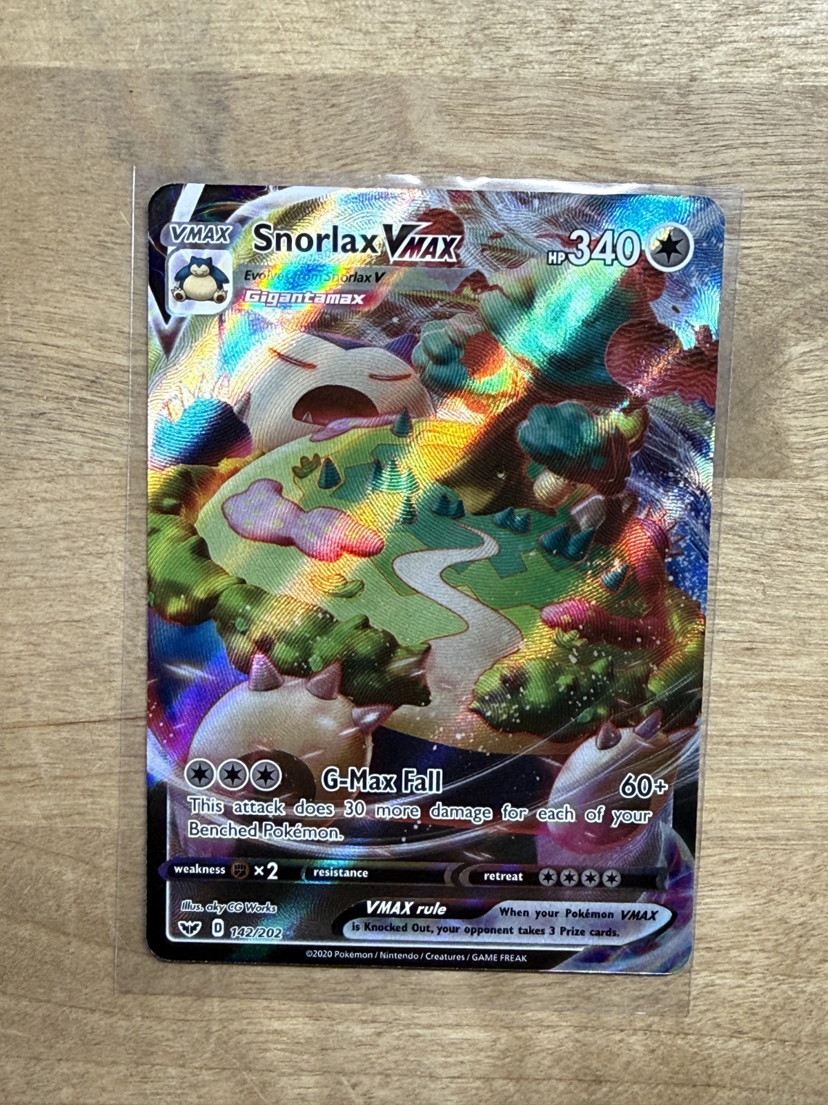 The Pokémon Company Pokémon TCG Snorlax VMAX 142/202 SWSH01 Holo Full Art The Pokémon Company Pokémon TCG Snorlax VMAX 142/202 SWSH01 Holo Full Art