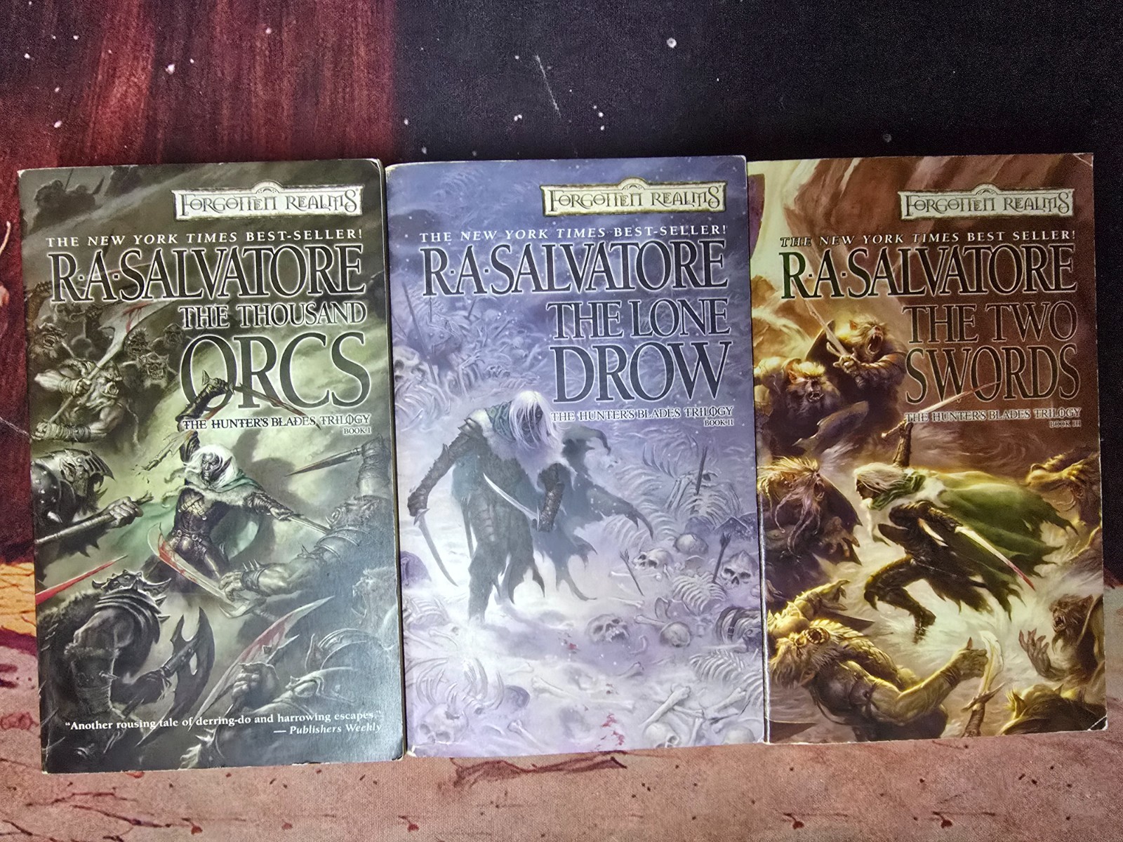 The Hunter's Blade Trilogy by R.A. Salvatore Complete lot 1-3 Forgotten Realms The Hunter's Blade Trilogy by R.A. Salvatore Complete lot 1-3 Forgotten Realms