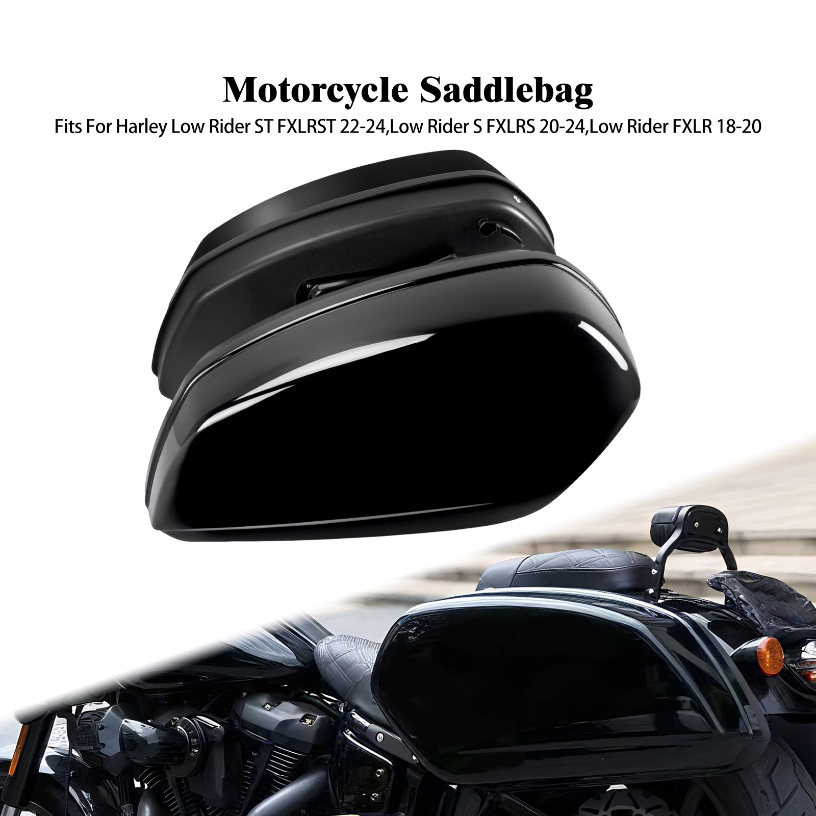 Motorcycle Hard Saddlebags Bags Luggage For Harley Softail Low Rider FXLRS 18-24