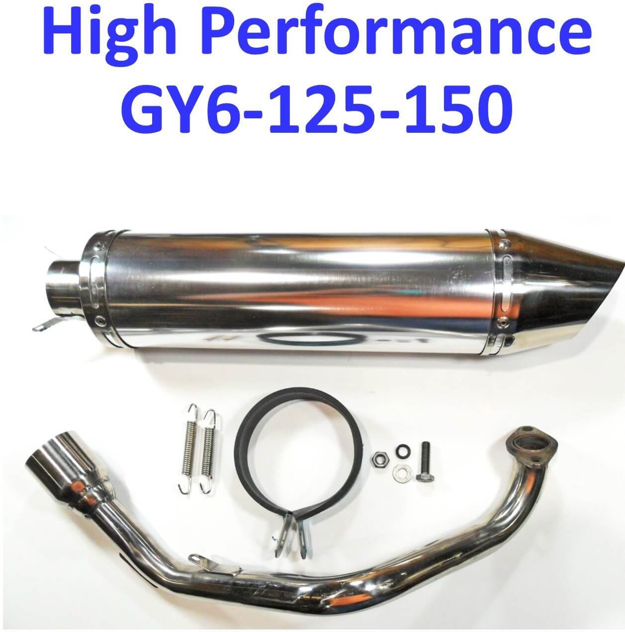 Tank Urban Racer 150 DS, & DS-08   Scooter High Performance Exhaust - Chrome