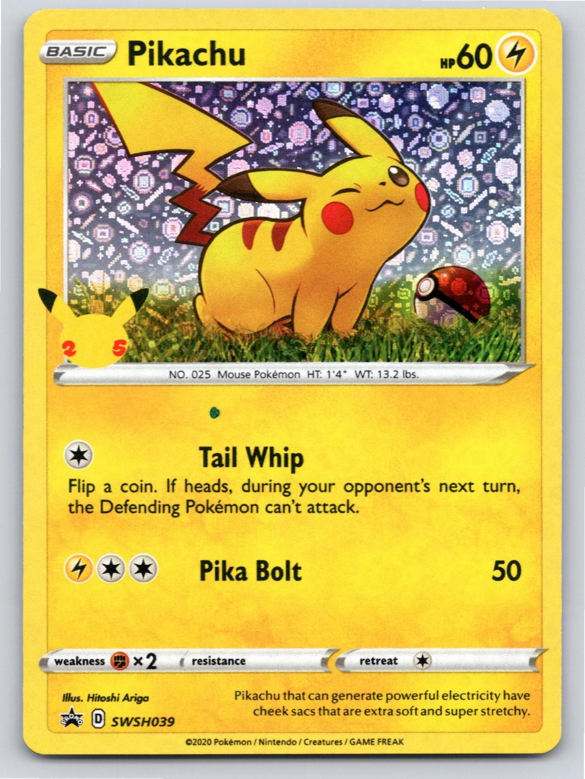 POKEMON PIKACHU (GENERAL MILLS) PROMO SWSH039 HOLO NM A49038 FREE S&H