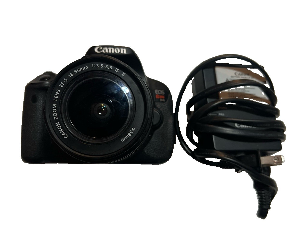 Canon EOS Rebel T4i Digital SLR Camera Black With Charger, 18-55mm Lens