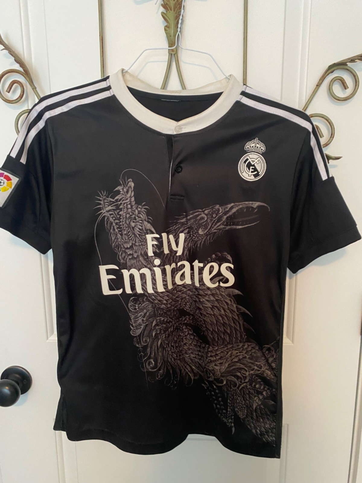 2014-2015 Real Madrid 3rd Dragon Youth S Ronaldo Fly Emirates Jersey Youth-L