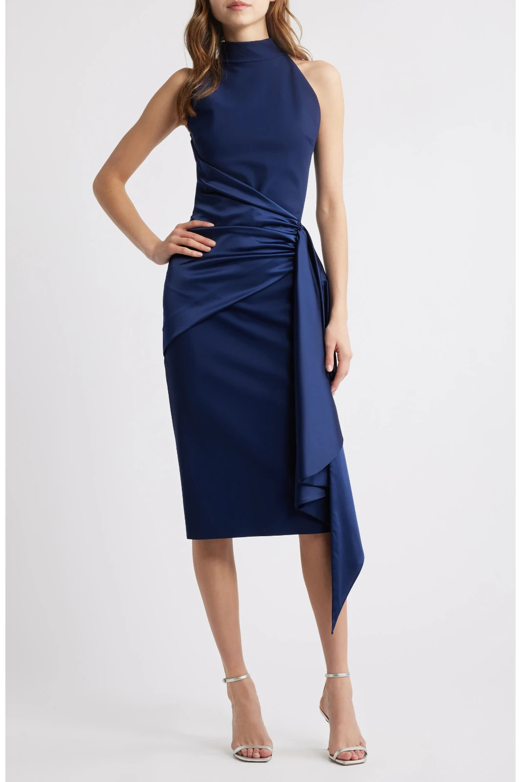 Chiara Boni La Petite Robe Blue Gudairi Sleeveless Midi Dress Size 10 $795 Chiara Boni La Petite Robe Blue Gudairi Sleeveless Midi Dress Size 10 $795