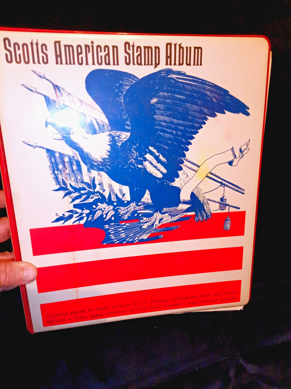 SCOTT American Stamp Album w/ Used US Stamps In Album, Aviation & Figures (900+)