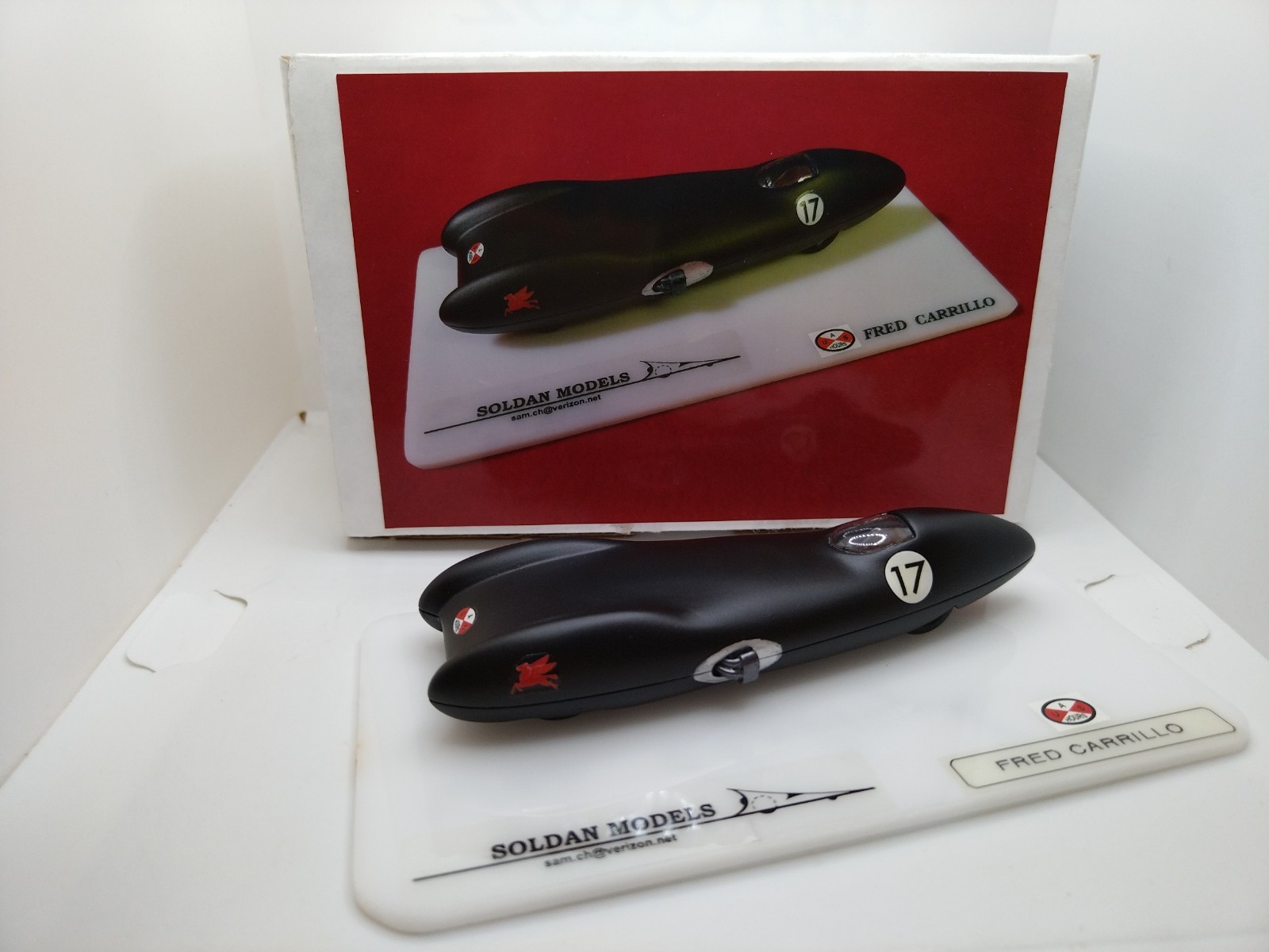 Soldan Models 1/43 Fred Carrillo Streamliner #17 1927. Wow Rare Soldan Models 1/43 Fred Carrillo Streamliner #17 1927. Wow Rare