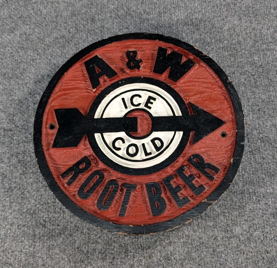 Vintage 1980's A&W A And W Restaurant Root Beer Sign Wood Carved Restaurant Sign Vintage 1980's A&W A And W Restaurant Root Beer Sign Wood Carved Restaurant Sign