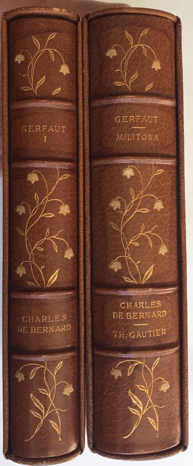 Charles De Bernard Gerfaut Gautier Miltona Two Volume Fine Binding 1900 #1/10