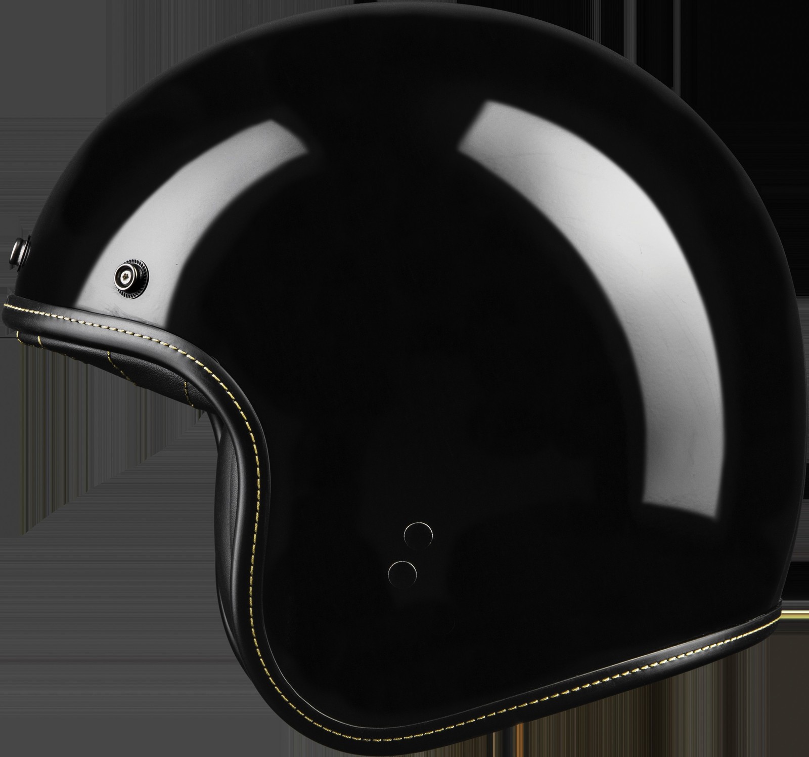 Highway 21 .38 Retro Three-Quarter Open Face Motorcycle Helmet Gloss Black Large