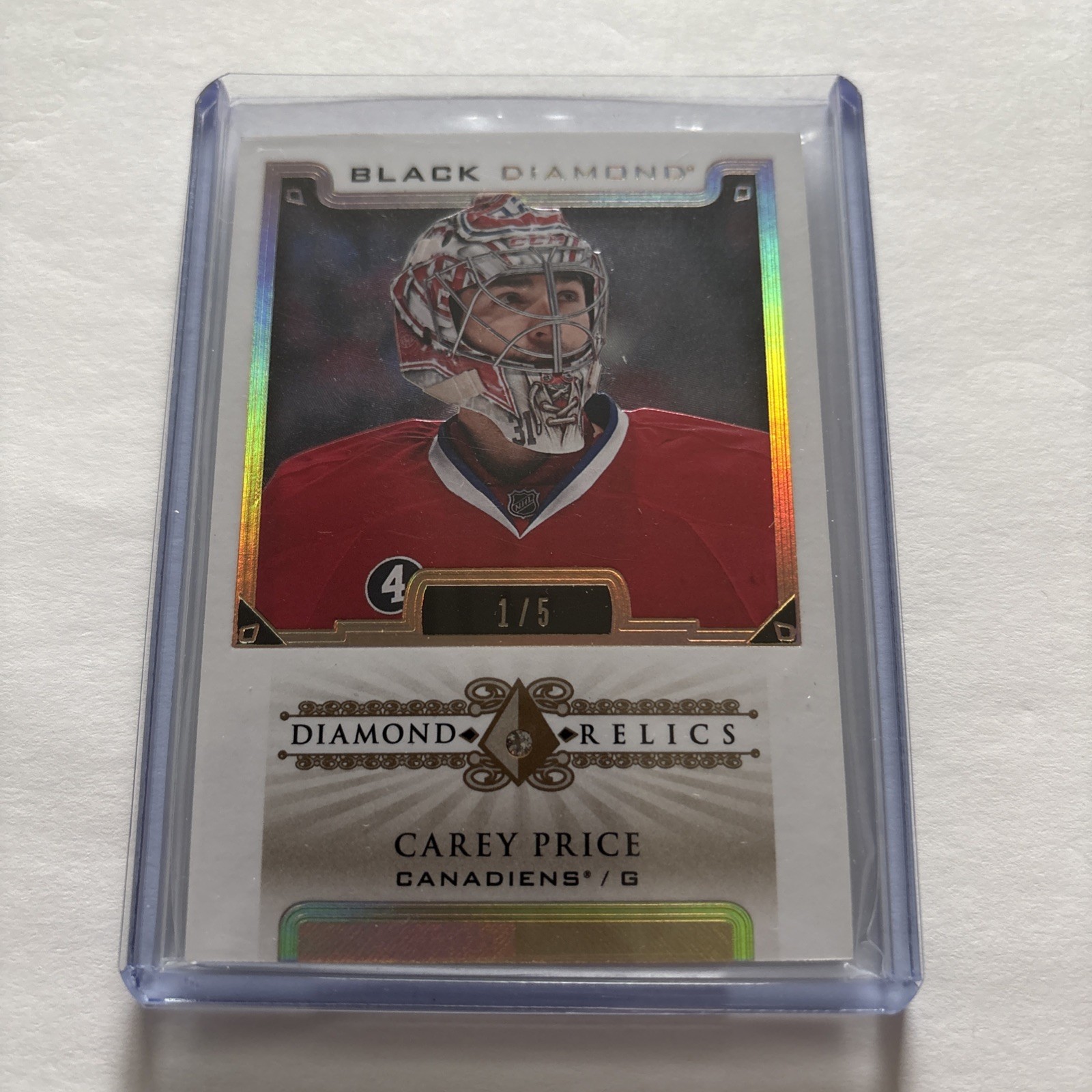 2015-16 Upper Deck Black Diamond Carey Price Diamond Relics /5
