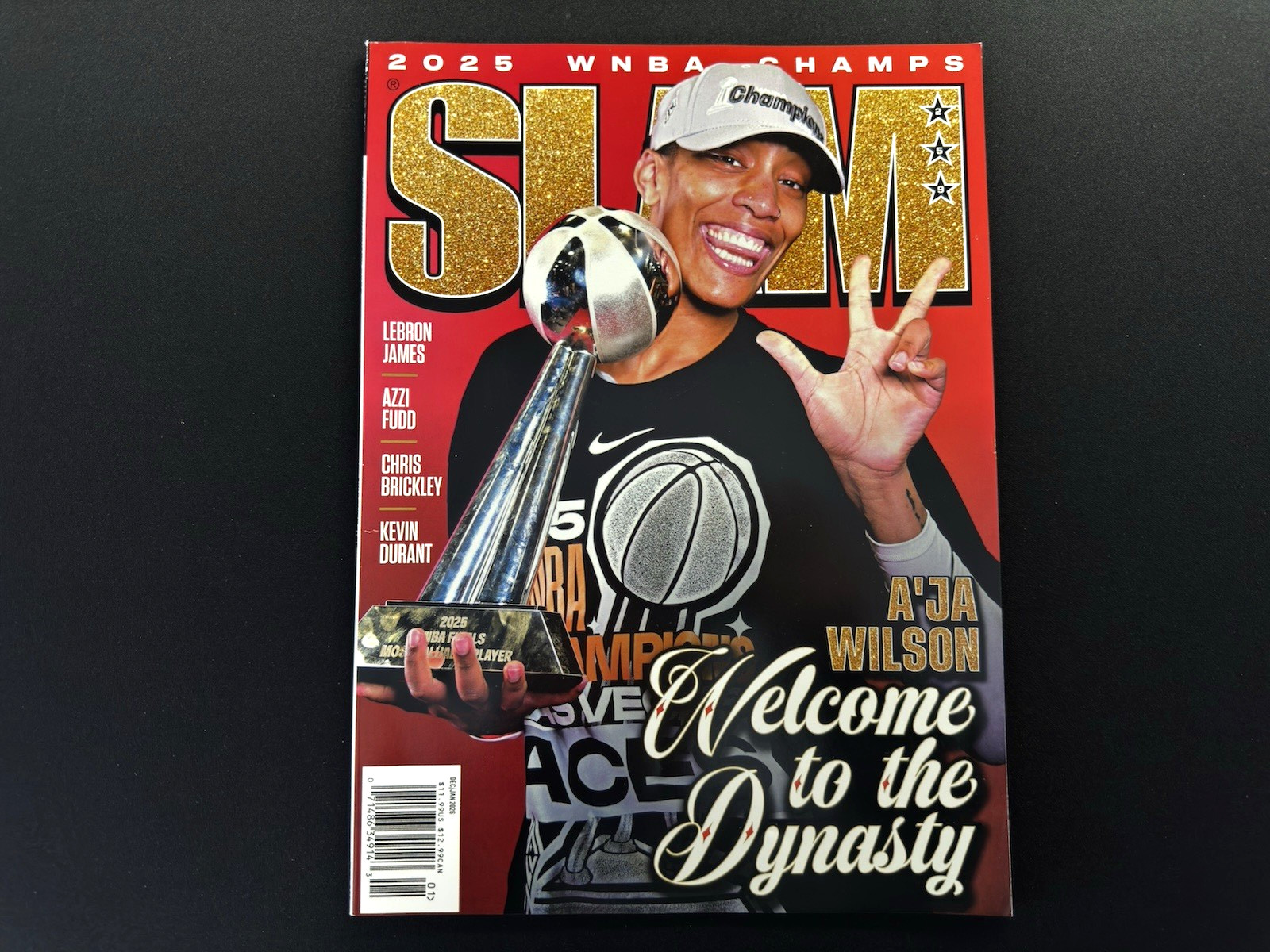 A'Ja Wilson Dec/Jan 2026 SLAM MAGAZINE NO Label Issue 259 Las Vegas Aces WNBA A'Ja Wilson Dec/Jan 2026 SLAM MAGAZINE NO Label Issue 259 Las Vegas Aces WNBA
