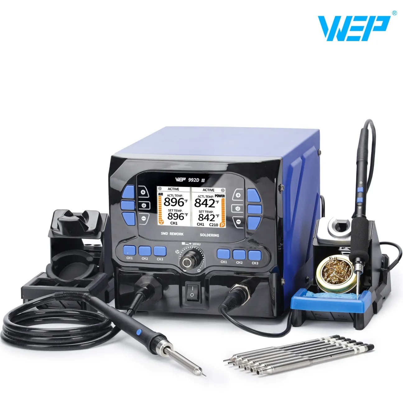 WEP Precision Soldering Station Micro Hot Air Gun 0.5mm C210 C245 Soldering Iron