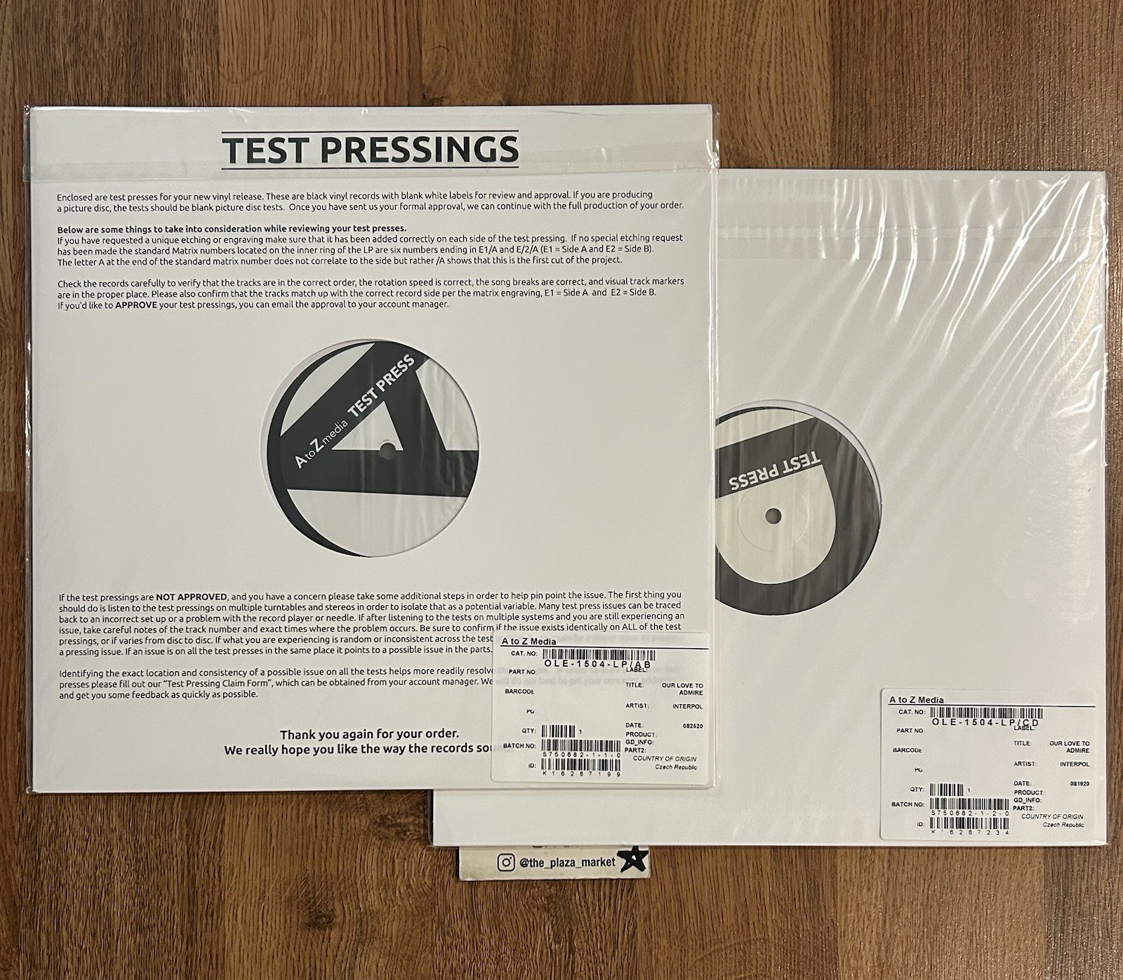 Interpol Our Love To Admire vinyl Test Pressing record Rare music
