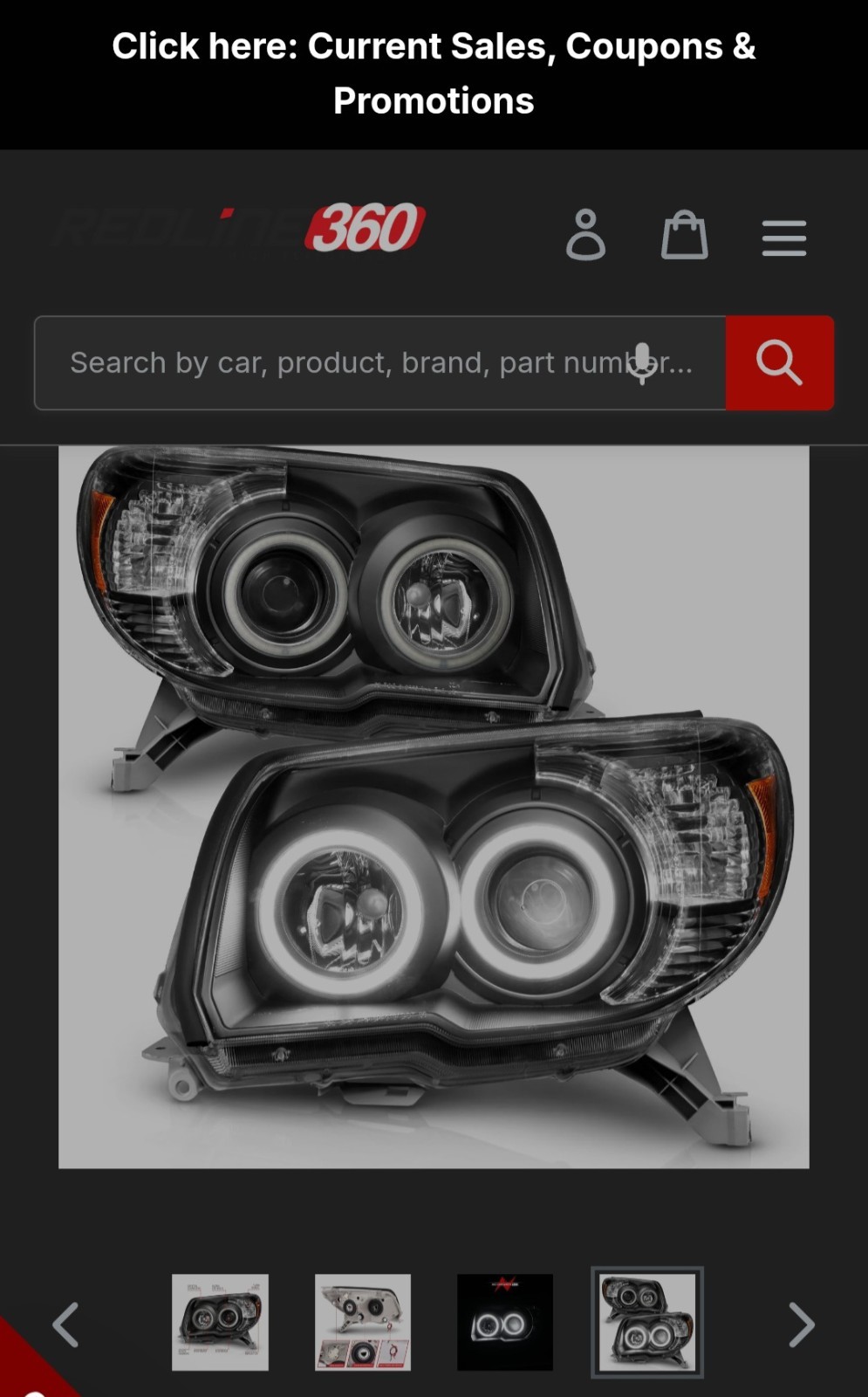 Anzo USA 111320 Projector Halo Headlights 06-09 Toyota 4Runner SR5/Limited 4.0L