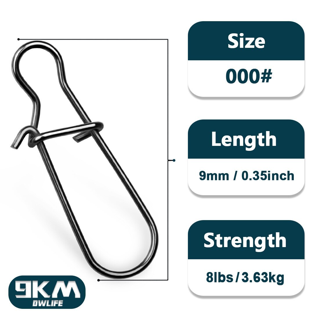 50~200Pcs Duo-Lock Fishing Snap Fastlock Clips Stainless Lure Connector 8-220LB