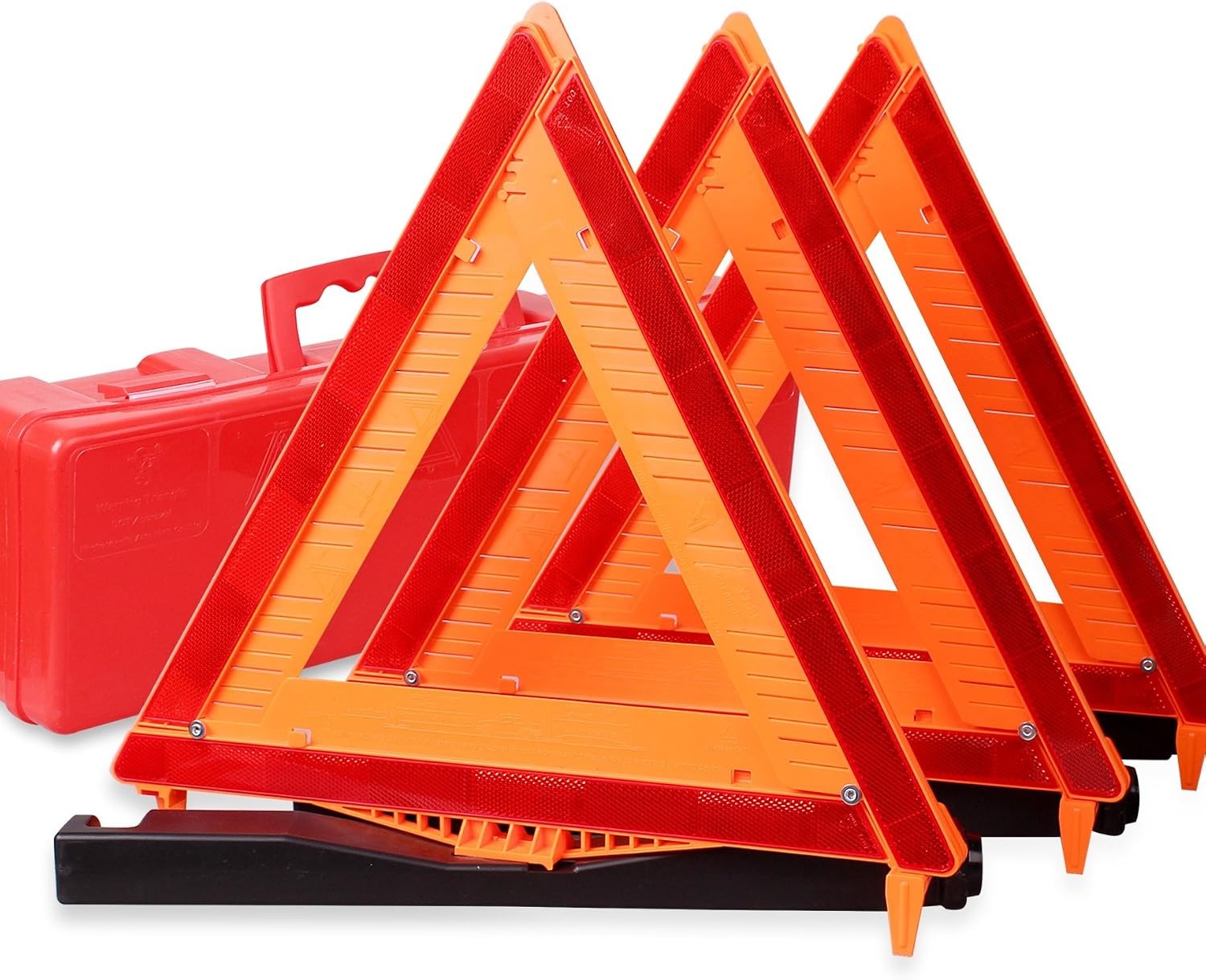 CARTMAN 3PK Road Safety Warning Triangles Foldable Emergency Reflective Kit CARTMAN 3PK Road Safety Warning Triangles Foldable Emergency Reflective Kit