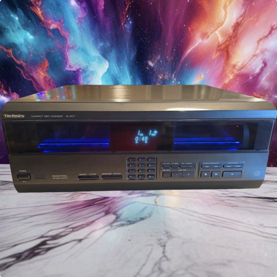 Technics SL-MC7 CD Changer & New Remote, 110 disc, Clean Excellent Serviced🔥🎶 Technics SL-MC7 CD Changer & New Remote, 110 disc, Clean Excellent Serviced🔥🎶