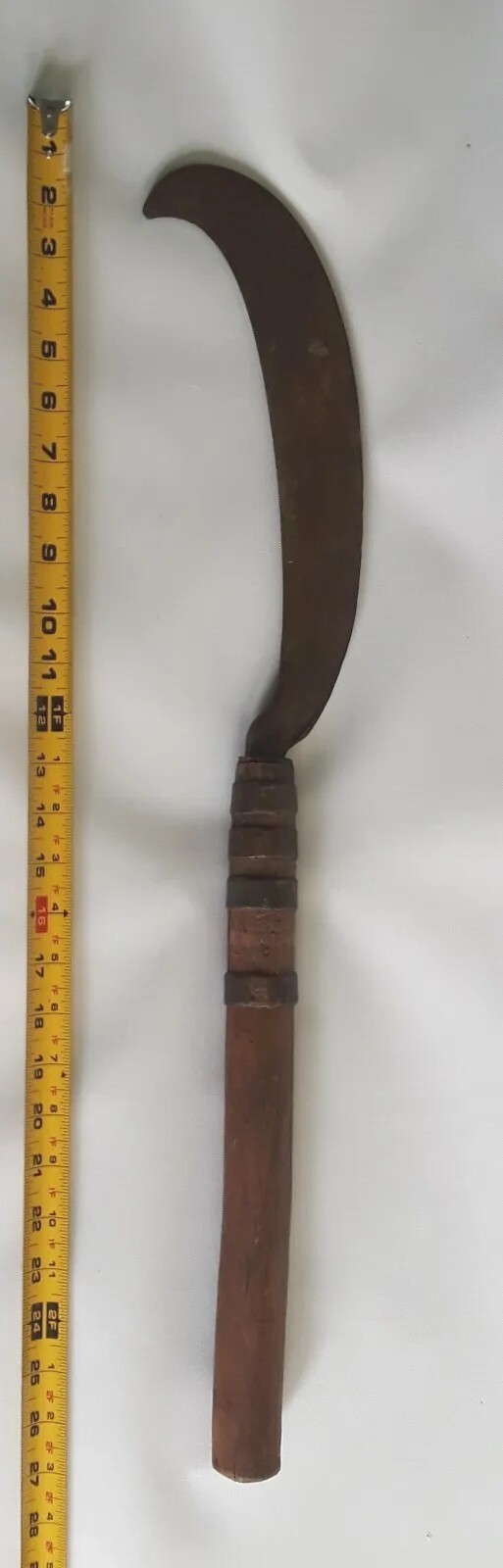 Antique Sword MORO Philippines Forged SOUTHEAST Hand Made AXE PANABAS Farm Tool