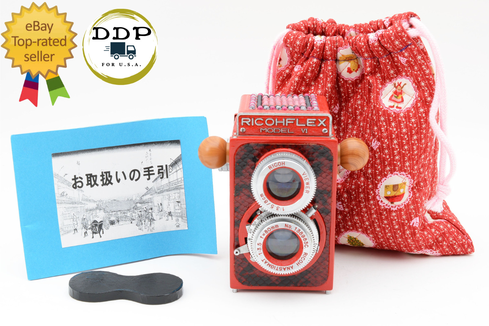 Cla\'d [Mint] RICOH RICOHFLEX MODEL VI 6x6 TLR FILM CAMERA 80mm Lens From JAPAN