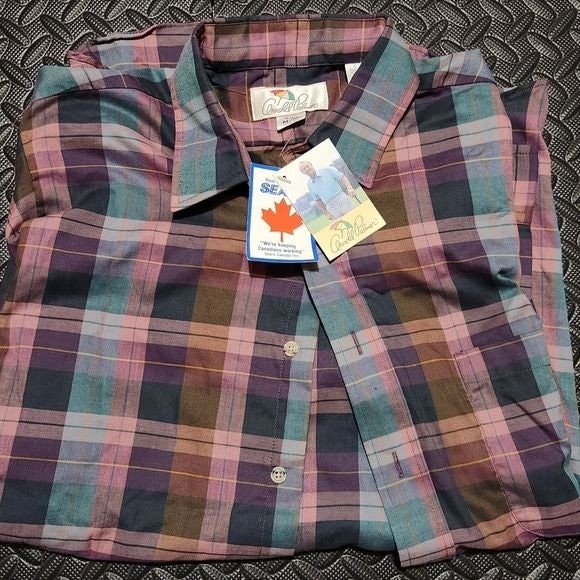 Vintage Arnold Palmer Sears Plaid Button Down Shirt Men’s M NWT Deadstock Vintage Arnold Palmer Sears Plaid Button Down Shirt Men’s M NWT Deadstock