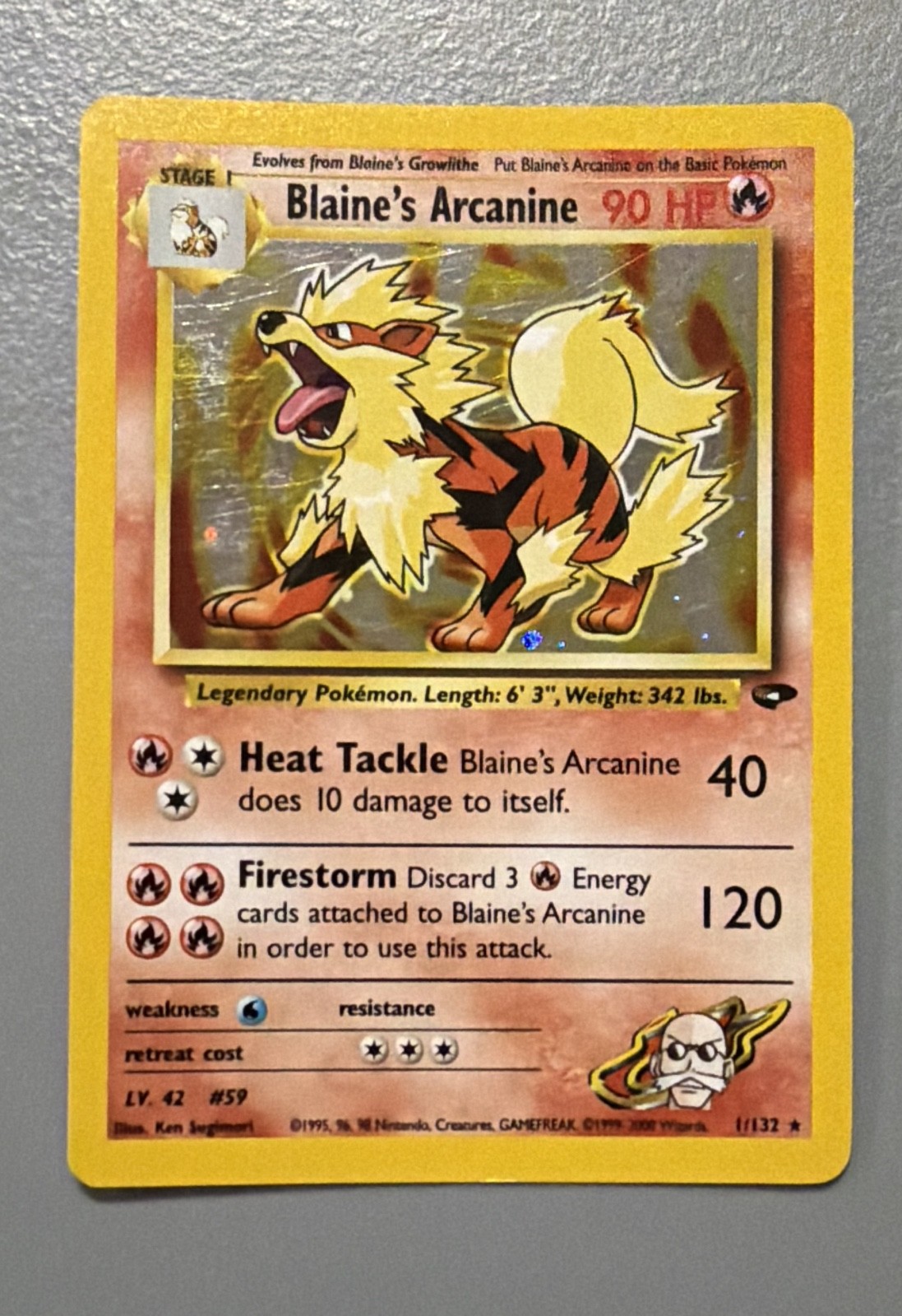 Blaine's Arcanine 1/132 Gym Challenge Holo