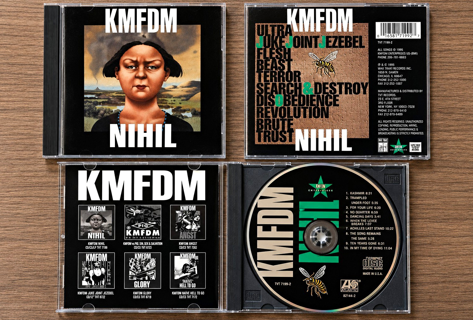 KMFDM Nihil CD Album 1995 Industrial/Gothic TVT Records TVT 7199-2