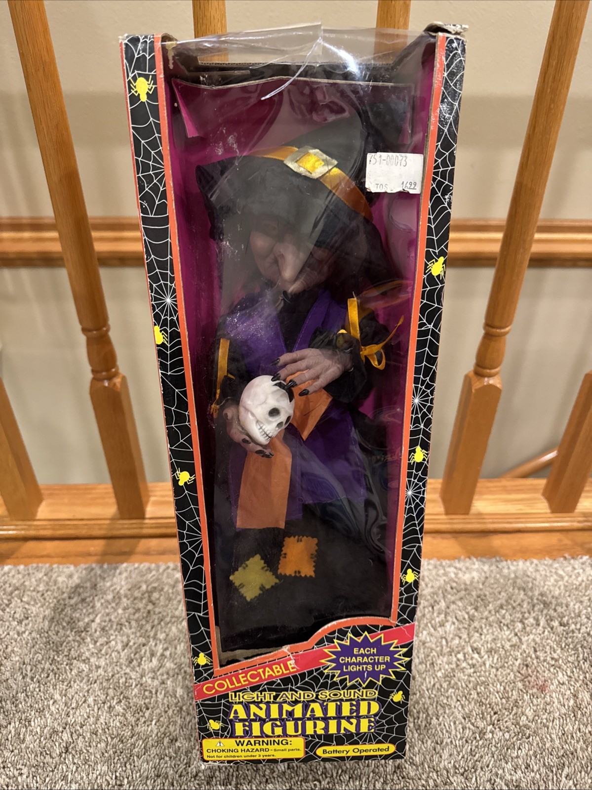 New Vintage Animated Halloween Witch Figure 20” Lights Up Moves Creepy Sound