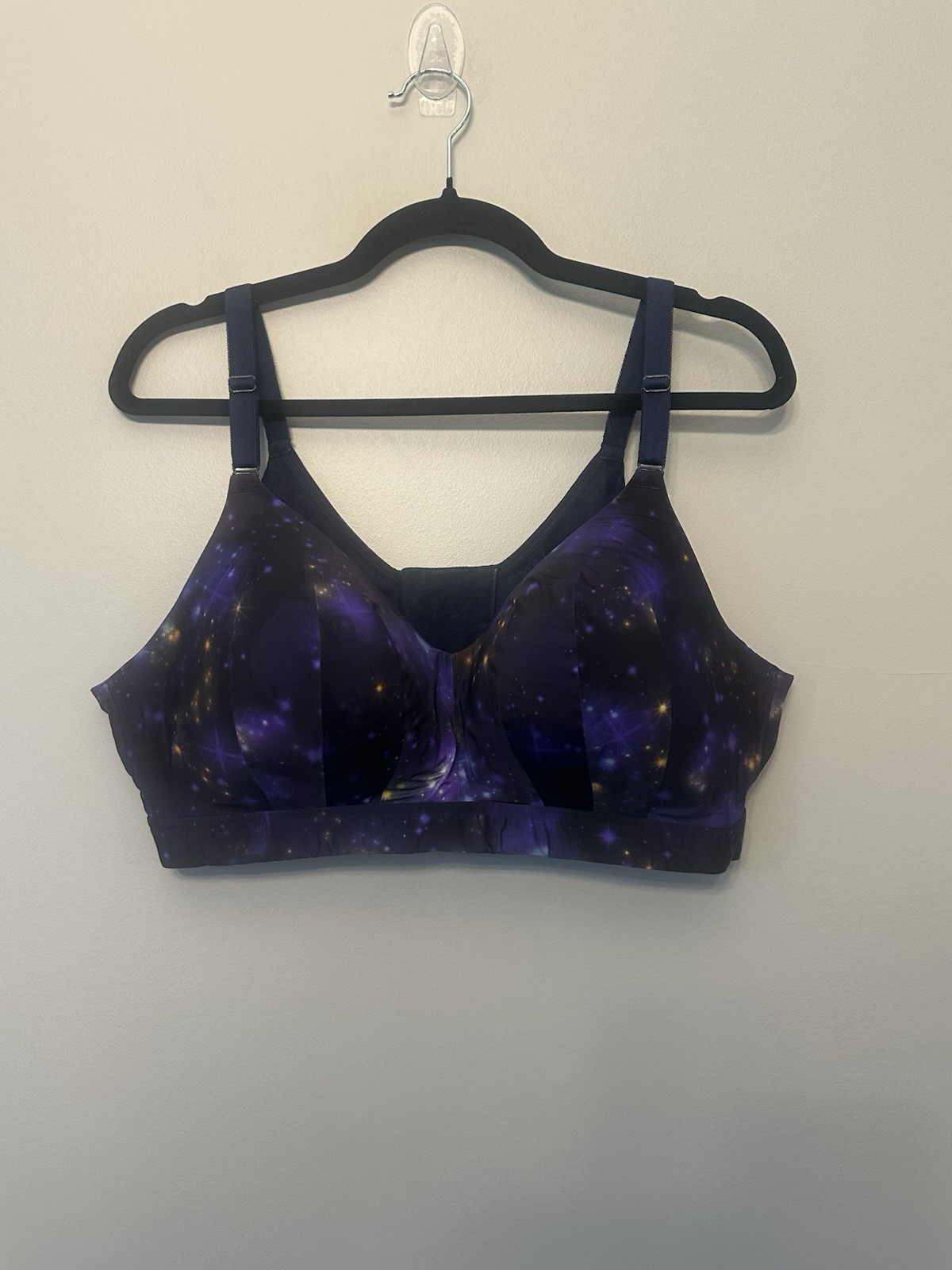Torrid Curve Bra 42C Purple Galaxy Star Print Wireless 